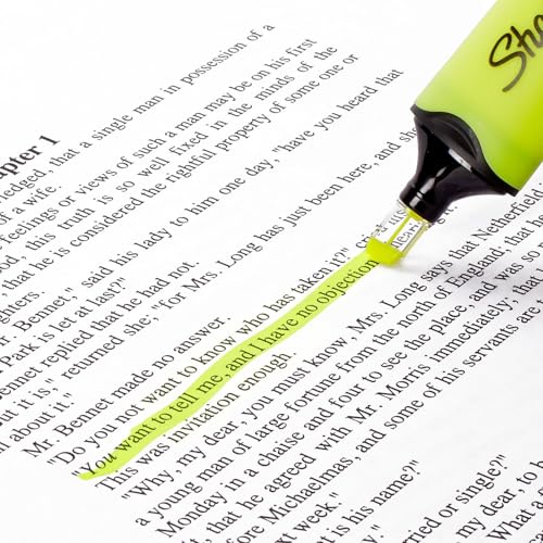 Sharpie Clear View surligneurs jaune lot de 3 avec pointe biseautée transparente