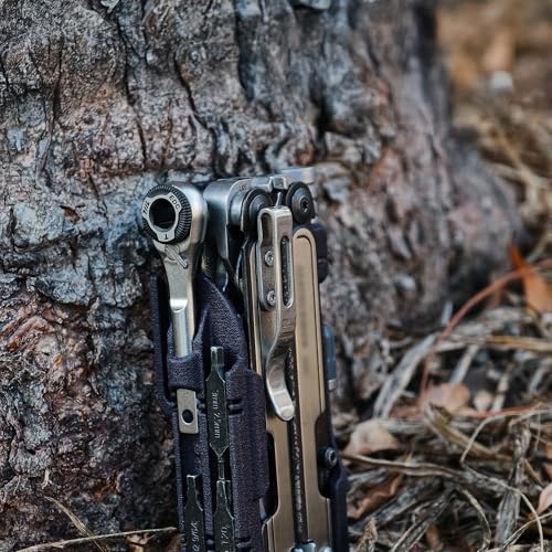 Image of 711L EDC Ratchet Wrench for Leatherman Multitools MK2 - Compact Flat End Screwdriver Accessory for Multi-tools with Flat Bit Adapters #7WF1A