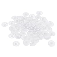 Vista 7 de uxcell Cubiertas de tapa de rosca, 80 piezas de 0.657 x 0.169 in de plástico para tornillos de rosca Phillips Cam Tornillo autorroscante, marrón café