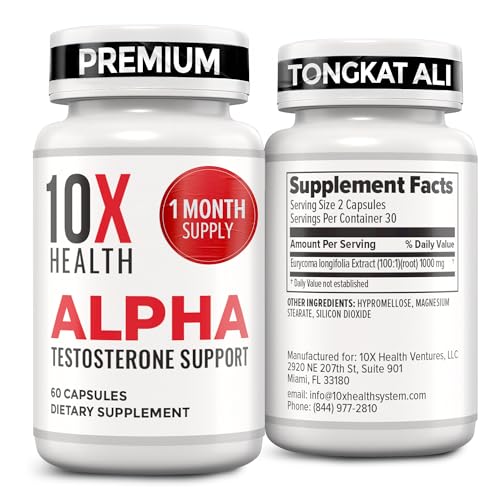 10X Health Alpha Testosterone Supplement Tongkat