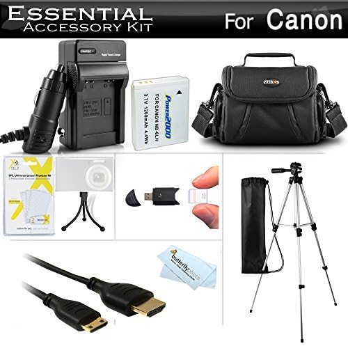 Kit de accesorios esenciales para cámara digital Canon PowerShot SX500 IS, SX510 HS, SX520 HS, SX530 HS, SX540 HS incluye batería de repuesto NB-6L
