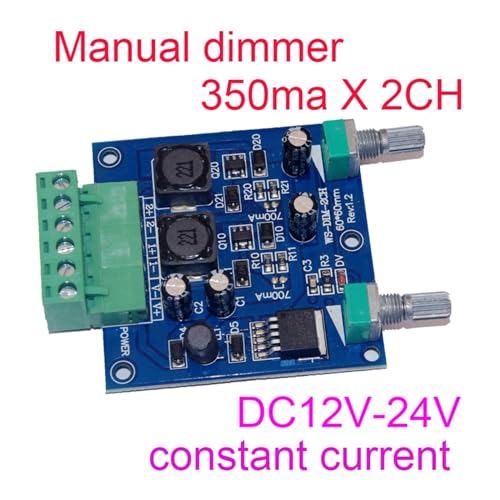 Variateur LED 350mA à gradation fluide et sans scintillement décodeur 2 canaux manuel
