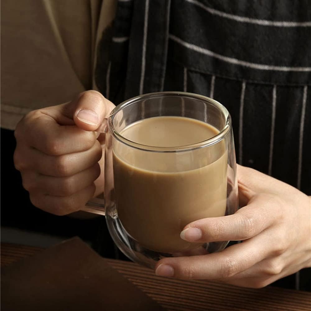 Bellemax Double Wall Glass Coffee Mugs - Set of 2 -5