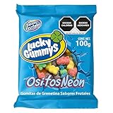 LUCKY GUMMYS OSITOS NEON| Gomitas de Grenetina |Mango, Frambuesa, Mandarina, Manzana, Uva, Mora Azul | Contenido 1 caja con...