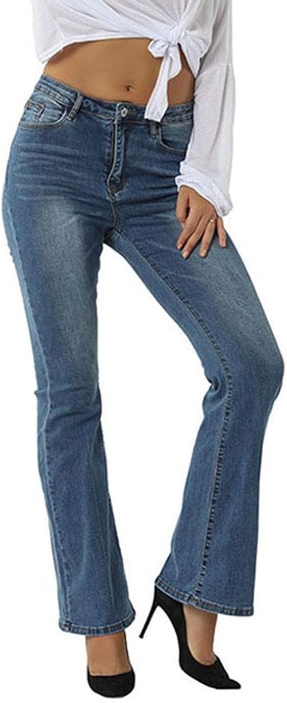 Women High Waisted Loose Long Ripped Jeans Denim Stretch-Length Jeans Leisure Leggings Pants : Clothing, Shoes & Jewelry