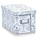 Produktbild 2x Zeller CD-Box"Vintage", weiß, aus Pappe, mit Deckel, Aufbewahrungskiste für bis zu 20 CD's