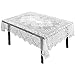 Juvale Rectangular Lace Tablecloth - White Lace, 54 x 72 in Vintage Floral Scalloped Polyester - Wedding & Tea Party Table Cloth & Baby Shower Tablecloth