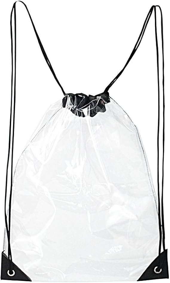 clear drawstring bags target