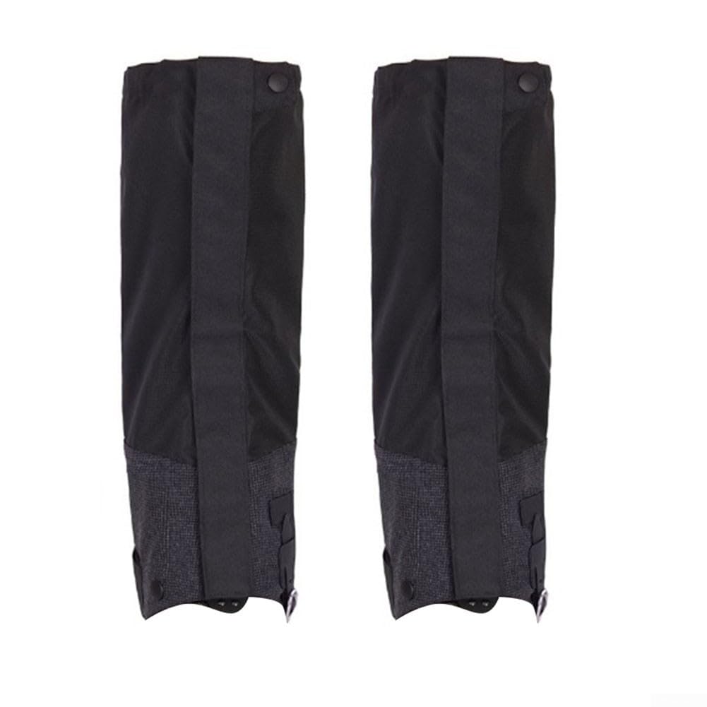 Guêtres de neige imperméables – Couvre-jambes d'extérieur coupe-vent pour la randonnée, le ski – Protège-bottes réglables avec boucles en métal – Unisexe pour accessoires de sentier, 40,5 cm