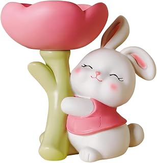 Eeuye Bandeja de Almacenamiento con Estante de la Suerte para Decoración del Hogar, Accesorios de Regalo, Color Rosa