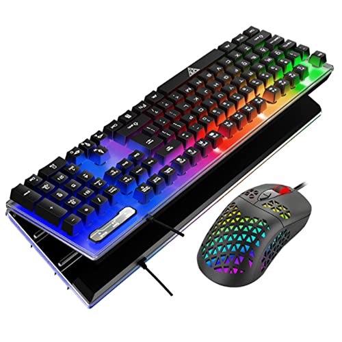 Teclado mecánico BAYAJIAZ con cable y mouse 104 teclas