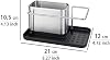 Wenko Orio Sink Organiser, Sink Organiser Made of Stainless Steel, Sink Caddy with Lots of Storage Space for Dishwashing Liquid, Dishcloth, Sponge, 21 x 10.5 x 12 cm, Matt Silver