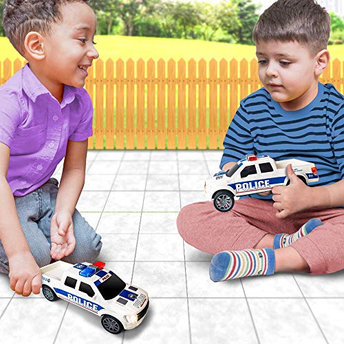 Artcreativity Police Car Pickup Truck With Led Headlights And Sirens, Light-Up Push And Go Police Car Toy, Police Monster Trucks, Toy Trucks For Kids, Toddler Boy, Toy Cars For 2 Year Old Boys #TOP6
