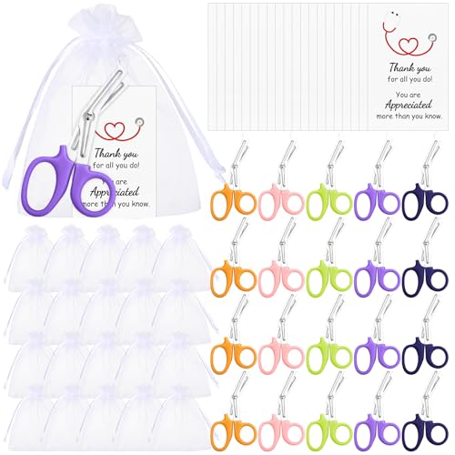 Threlaco 20 Pcs Trauma Shears Bulk, Nurse Gifts, Colorful