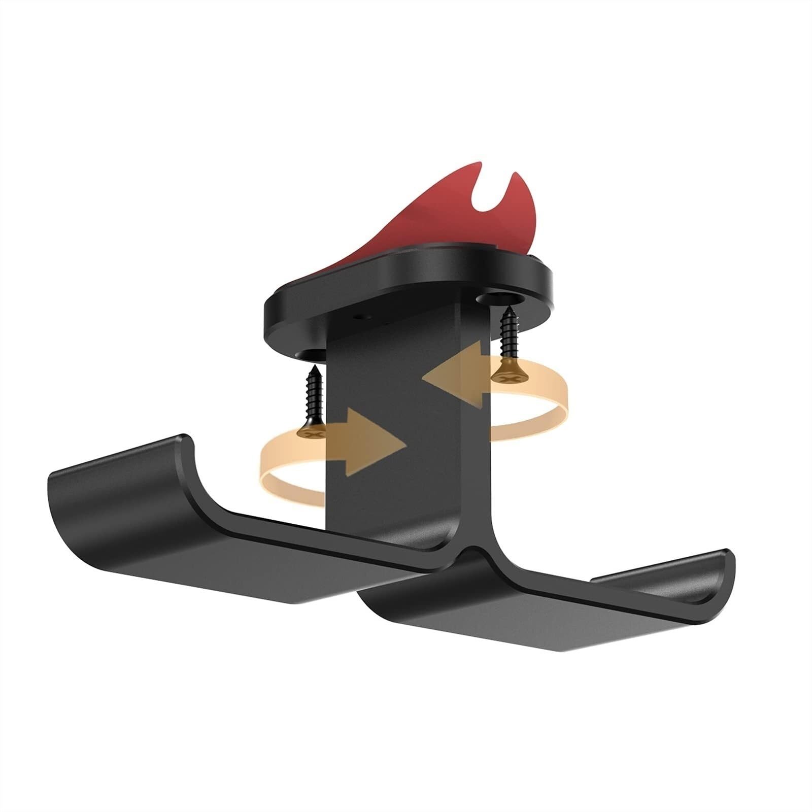 Supporto per cuffie desktop Supporto for cuffie sotto la scrivania, gancio girevole a 360°, supporto a stantuffo a sfera, supporto adesivo in alluminio for cuffie doppie, accessori for giochi for PC