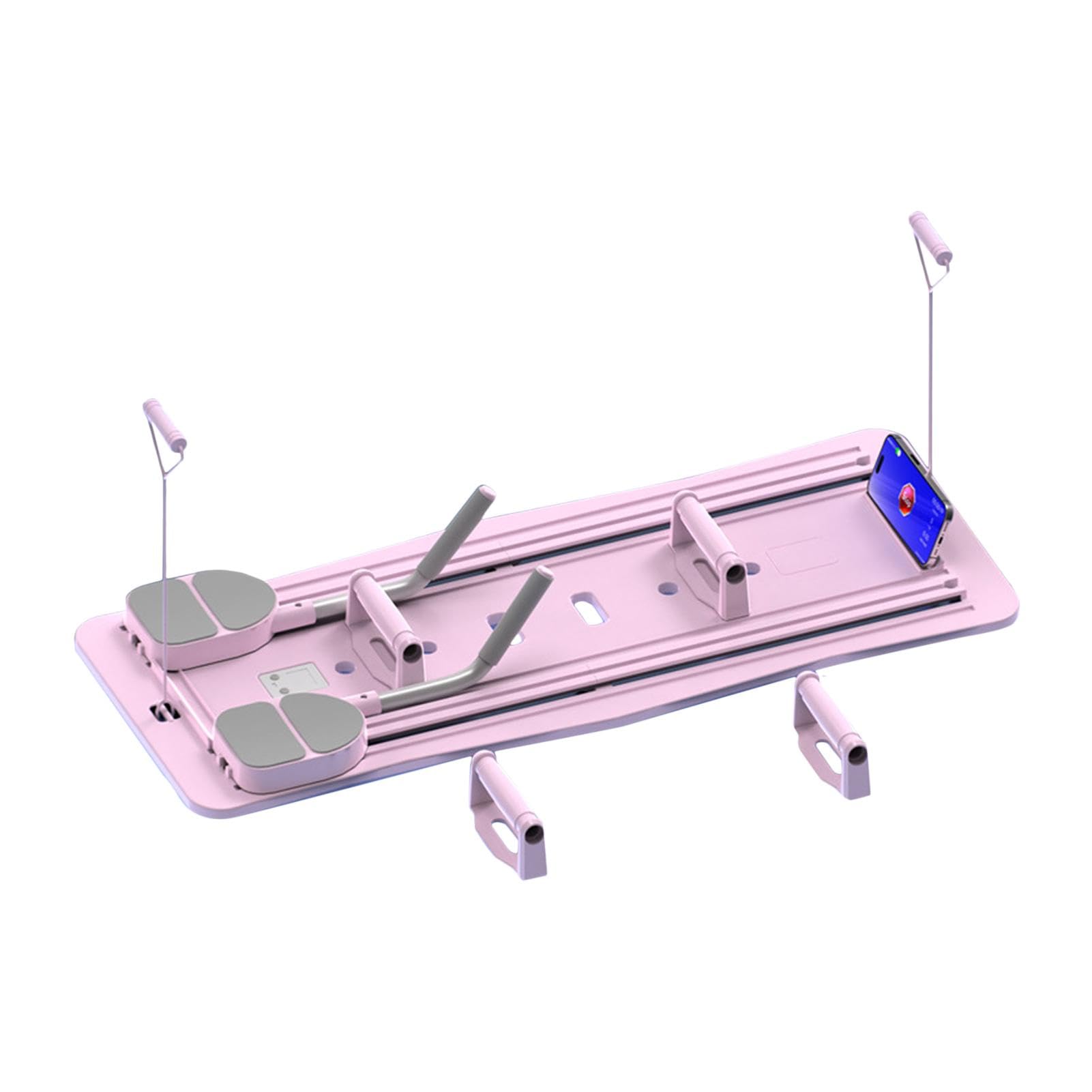 Reformer Pilates Machine, Tavola Pilates Portatile Pieghevole, Tavola Addominale Multifunzionale con Supporto per il Gomito, Attrezzatura da Palestra Domestica, per Allenamento Completo del Corpo