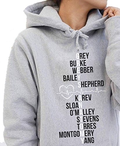 superhotapparel Greys Anatomy Hoodie - Grey's cast Shirt Merchandise Clothing Gifts - Unisex - black - XL