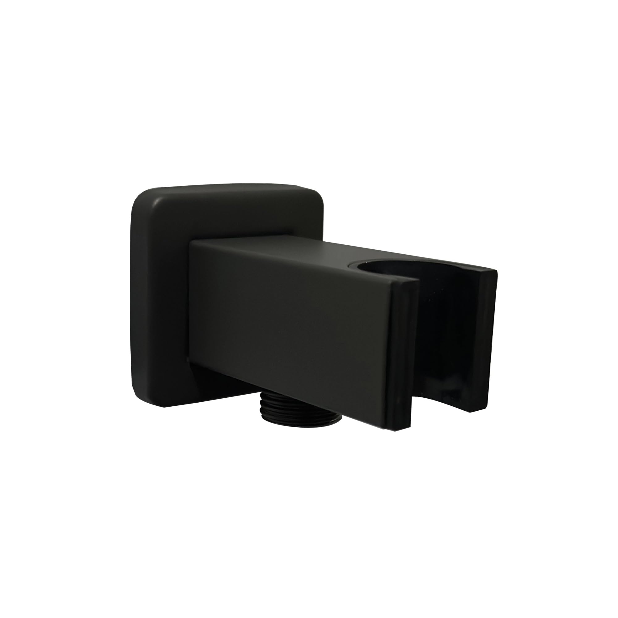 Paquete de 3 conectores de manguera de ducha de pared de 1,27 cm, adaptador de manguera de agua flexible con soporte de codo, fácil instalación, salida de agua de goteo gris