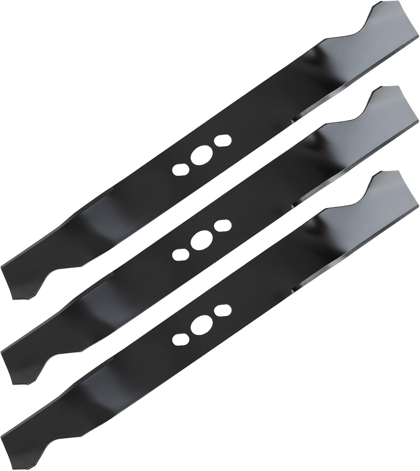 Belleone 2105300125A Lawn Mower Blade with Oval Center Holes, Compatible with Hyper Tough 20'' Mower Blade, Fit for MNA152505, MNA152701, MNA152516, Replaces 101000001, 3 Pack