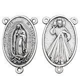 Gran centro de mesa para hacer rosarios, medalla de la Divina Misericordia de Nuestra Señora de Guadalupe