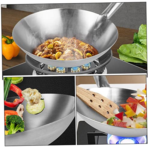 Wok de acero inoxidable MAGICLULU con mango resistente al calor miniatura 3