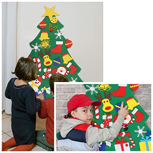 EKKONG Albero di Natale in Feltro,DIY Albero di