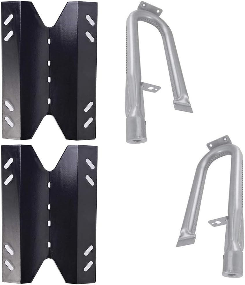 PN2021 (2-Pack) SA20L1 SA20R1 11 13/16" Porcelain Steel Heat Plate and Stainless Steel Burner(Right & Left), Replacement for Mark B10PG20-2C, B10PG20-2R, GR2001402-MM-00, GR3055-014571