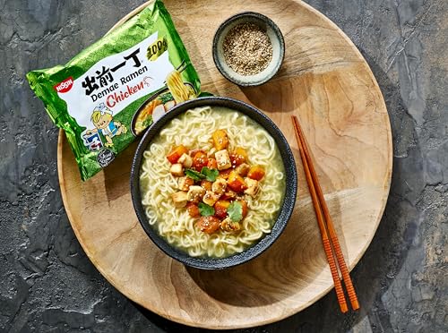 Nissin Demae Ramen – Chicken, 10er Pack, Instant-Nudeln japanischer Art, mit Hühnerfleisch-Geschmack, Sesamöl & asiatischen Gewürzen, schnell & einfach zubereitet, asiatisches Essen (10 x 100 g) – Bild 3