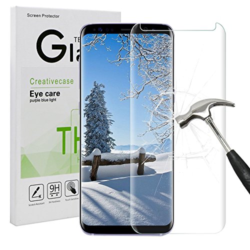 Galaxy S8 Plus Screen Protector,Creativecase Galaxy S8 Plus Tempered Glass,[3D Curved] Tempered Glass [Case Friendly]Screen Protector for Samsung Galaxy S8 Plus (clear)