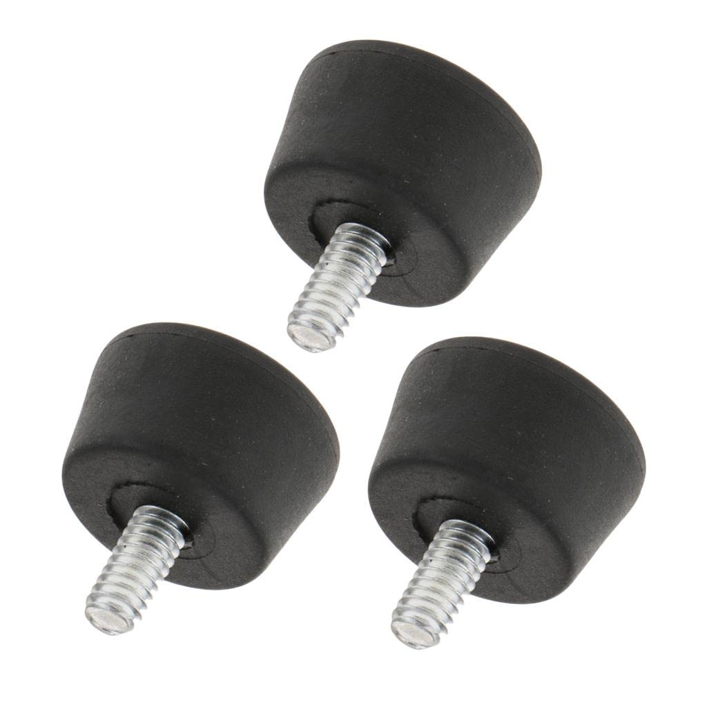 3X Pieds de Trépied à Filetage de Vis 1/4 ", Monopode en Caoutchouc pour