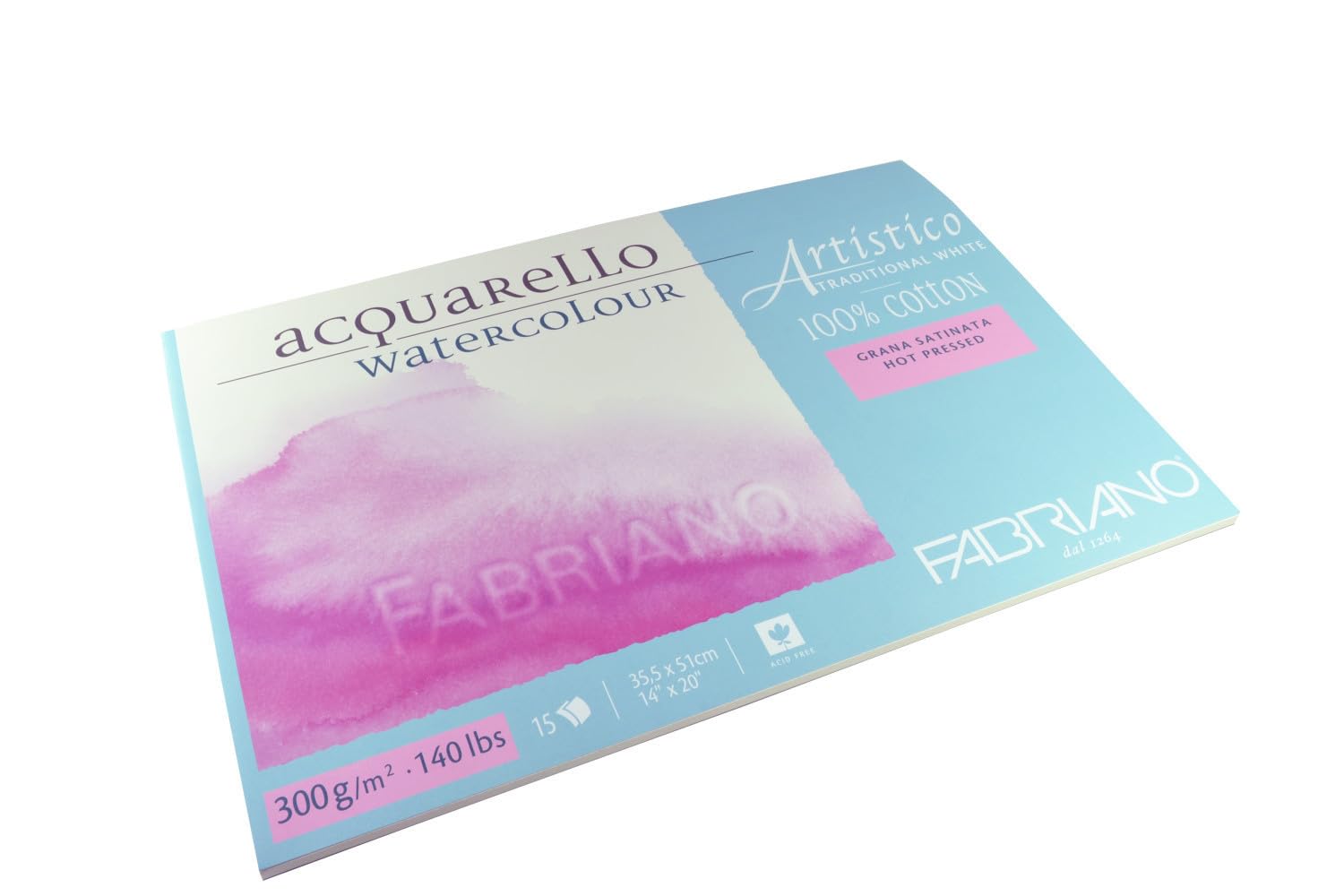 Fabriano Watercolour Paper ATW BL 4CO 35.5 x 51 cm White