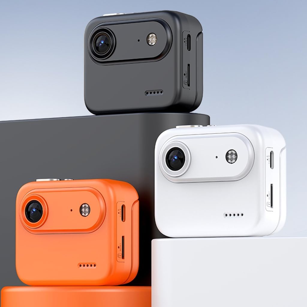 Flip Screen Sports Camera with 143° Wide Angle Lens 4K Resolution for Travel and Outdoor Activity
