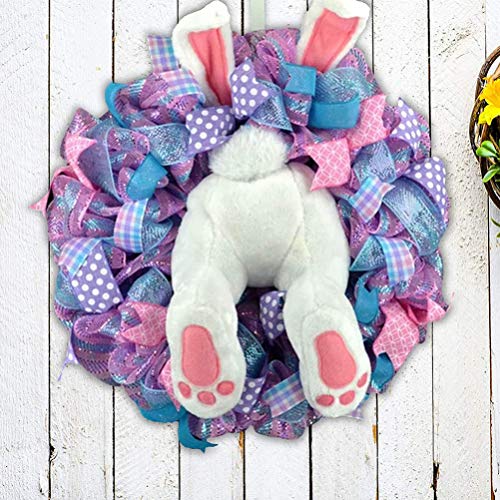 SOIMISS Coelho Engraçado Handmade Grinalda Decorativa Simulação Coroa de Coelho Da Páscoa Decoração