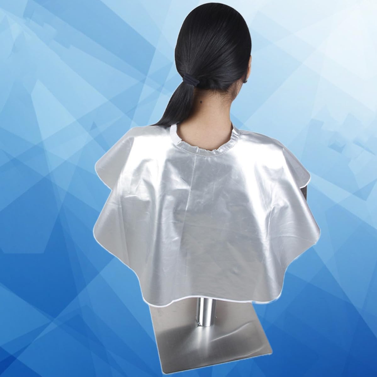 SUPVOX Waterproof Hairdressing Cape Hair Treatments Cloak for Men and Women Polyester Salon Apron Protects Clothes Comfortable to Wear Suitable for At-home Hair Styling White
