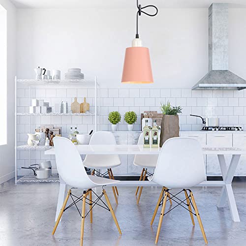 Candelabro decorativo de hierro forjado rosa con casquillo E27 para ambientes cálidos y modernos 4