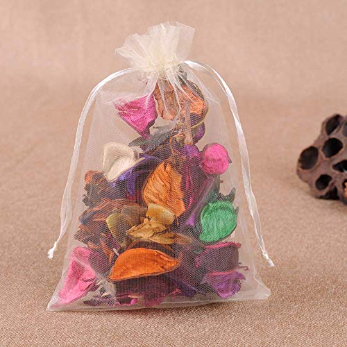 Wudygirl 100pcs White Organza Bags