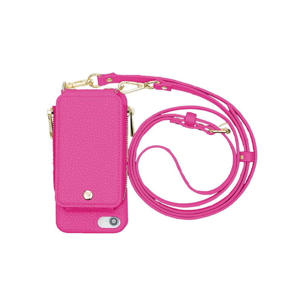 Trek TechAll-in-One Crossbody, Phone Case and Wallet for iPhone 6/7 / 8 Pink