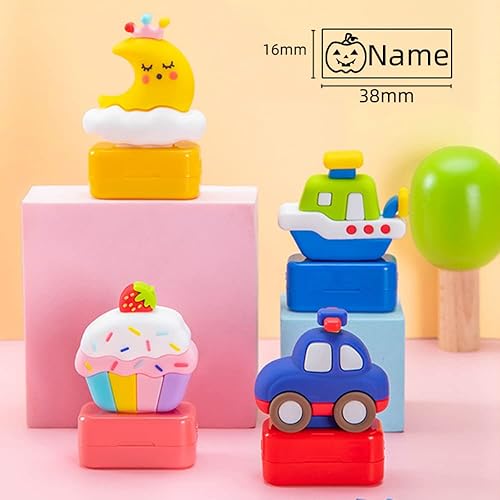 Miniatura 8 de jifu Sello personal con nombre personalizado, con tinta propia, sello de nombre personalizado para ropa de niños, sellos de firma personalizados