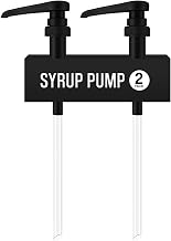2 Pack Black Syrup Pump Dispenser for 750ml Plastic Bottles Torani | Consistent Liquid Measurement Accurate Beverage Measurement