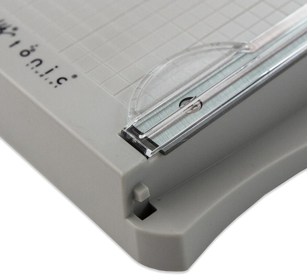 Tim Holtz Mini Paper Cutter - Small Portable Guillotine Paper Trimmer for Crafts, Photo Paper, and Card Making - 6.25 Inch Cutting Length with Ruler and Grid Lines