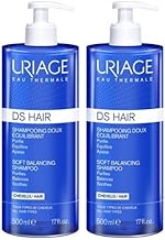 URIAGE | DS HAIR - Gentle Balancing Shampoo 500ml | Purifies, Balances and Soothes | Healthy and Silky Hair | With French Alps Thermal Water | 2x DS HAIR - Gentle Balancing Shampoo 500ml