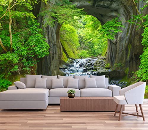 Reyhui Forest Stream Wall Mural Wallpaper Large Nature Scenery Mural For Bedroom Living Room Tv Background Sofa Wall (Not Self-Adhesive) #TOP2