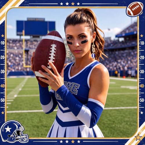 Image of Liliaafar 4 Pairs Game Day Football Earrings for Women