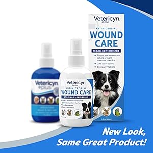 Vetericyn plus dog wound care spray | healing aid and skin repair clean wounds relieve dog skin allergies safe for all animals 3 ounces   cucciolini doodles