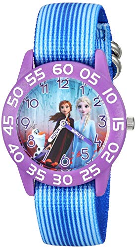 Disney Reloj Analógico para Chicas de Cuarzo con Correa en Nailon WDS000777