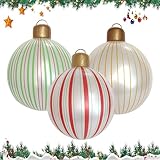 Matériau résistant : la construction en PVC résistant aux larmes garantit que ces boules de Noël restent solides et sûres, ce qui les rend idéales pour les expositions annuelles de vacances