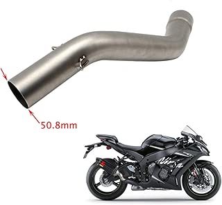Tuyau d/&eacute;chappement modifi/&eacute; Moto Acier Inoxydable Section Centrale for Kawasaki ZX10R ZX10R 2008-2010 sans /&eacute;chappement Pot d/&eacute;chappement Moyen Tube