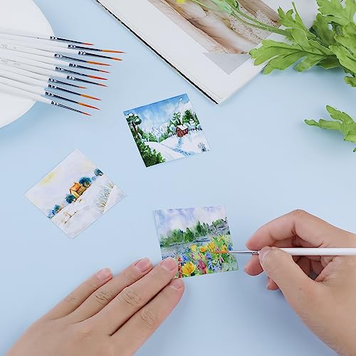 cobee 12Pcs Fine Paint Brushes, Detail Paint Brushes Micro Artist Paintbrush Set Acrylic Paint Brushes for Kids Students Artists Detail Painting Oil Fine Art Painting Watercolor Nail Art - Image 4