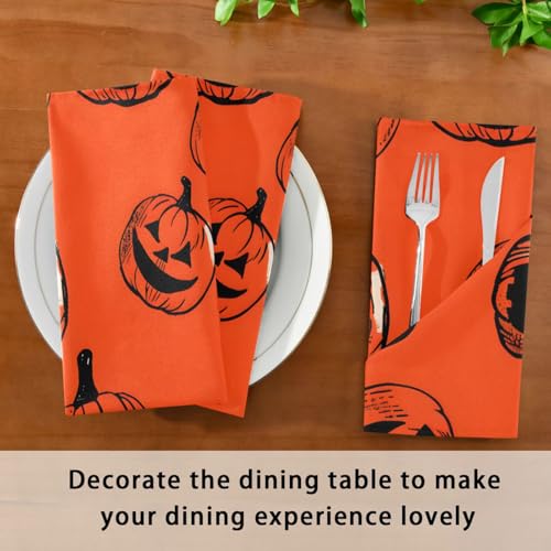 Servilletas de Tela Halloween Calabaza Multicolor Pack 6 miniatura 7