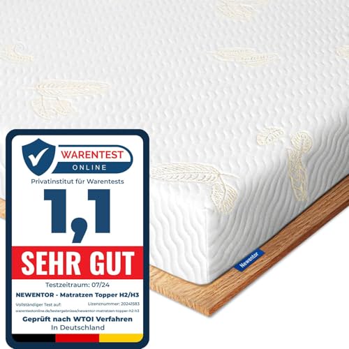 Newentor® Matratzen Topper 180x200cm H2 H3, Matratzentopper 180x200 Schlafsofa Bett Gelschaum, Mattress Topper 180x200 Boxspringbett Öko-Tex Zertifiziert Gel Bezug Kaltschaum 10CM Höhe Newentor® Matratzen Topper 180x200cm H2 H3, Matratzentopper 180x200 Schlafsofa Bett Gelschaum, Mattress Topper 180x200 Boxspringbett Öko-Tex Zertifiziert Gel Bezug Kaltschaum 10CM Höhe